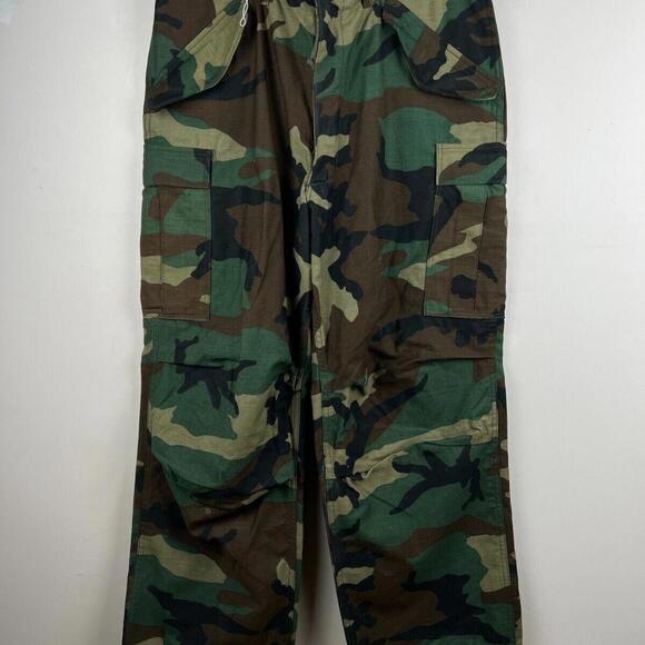 Vintage 80s Camo Military Trousers Pants Talon Zip Cold Weather Field   Size M - Picture 1 of 9